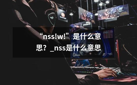 “nss!w!”是什么意思？_nss是什么意思-第1张-游戏相关-智辉科技