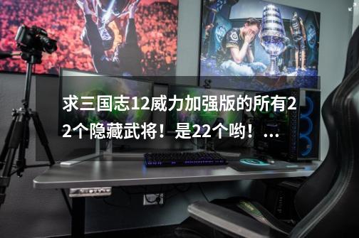 求三国志12威力加强版的所有22个隐藏武将！是22个哟！_三国志12威力加强版隐藏武将补丁-第1张-游戏相关-智辉科技