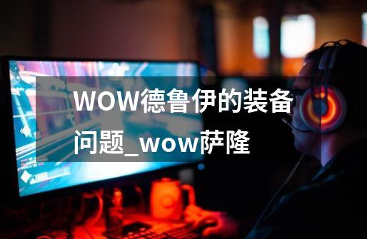 WOW德鲁伊的装备问题_wow萨隆-第1张-游戏相关-智辉科技